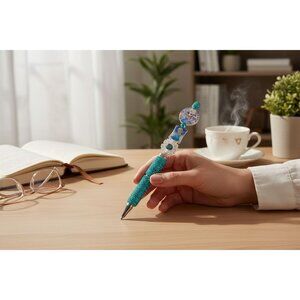 Frozen Princess Teal Rhinestone Decorative Writing Pen